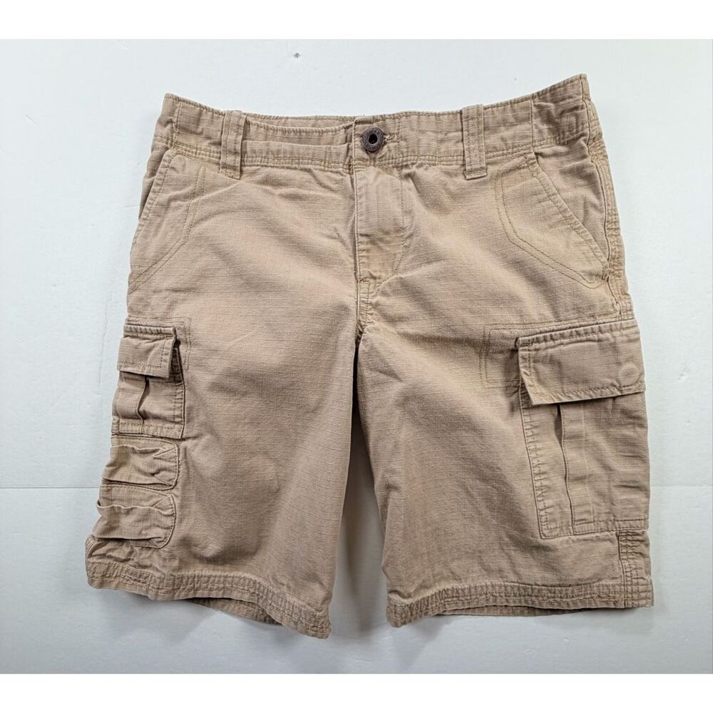Polo Ralph Lauren Boys Tan Cargo Short Khaki Size 10 RL-1967 EmbroideredVintage